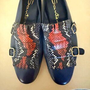 Santoni double-buckled moccasins
